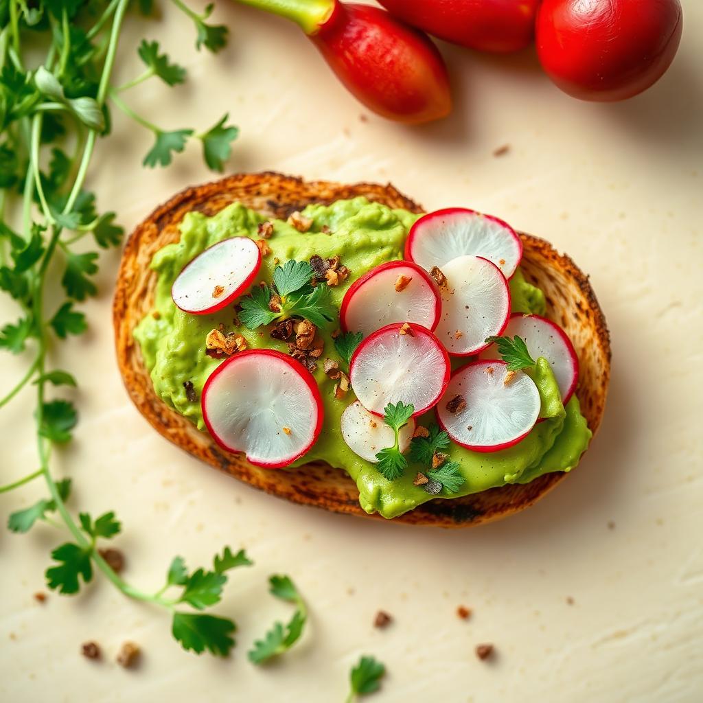 Radish & Smashed Avocado Toast
